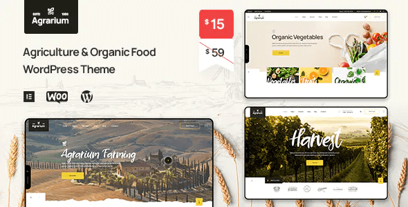 Agrarium | Agriculture  Organic Farm WordPress Theme 1.0.1