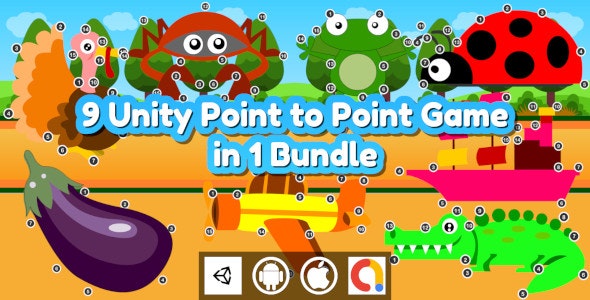 Edukida – 9 Unity Point to Point Kids Games With Admob in 1 Bundle For Android and iOS