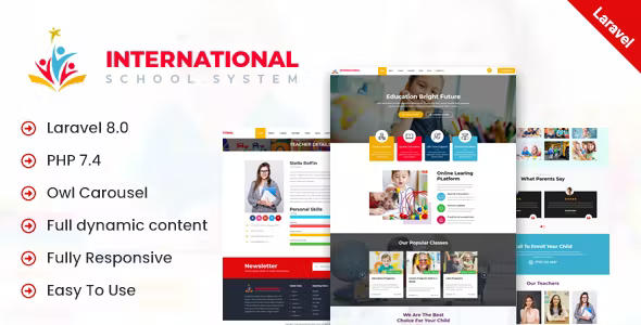 International – School PHP Laravel Script