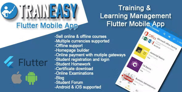 Learning Management System Flutter App – TrainEasy