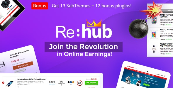 REHub – Price Comparison, Multi Vendor Marketplace WordPress Theme 19.6