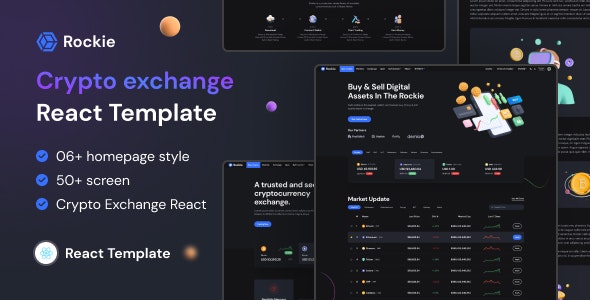 Rockie – Crypto Exchange React Template