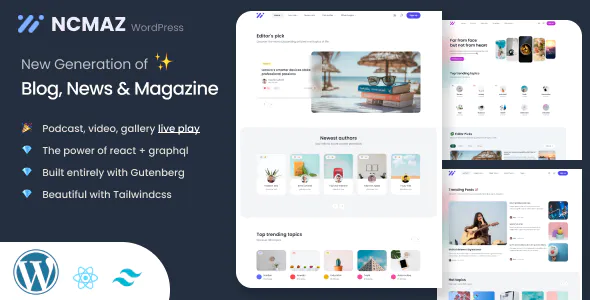 Ncmaz – News Magazine Full Site Editing WordPress Block Theme 1.2.1