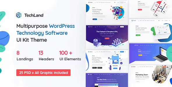 Techland – Saas Startup Technology Marketing Agency WordPress Theme