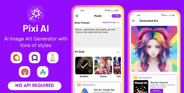 Pixi AI – Ai Image Generator with AdMob Ads