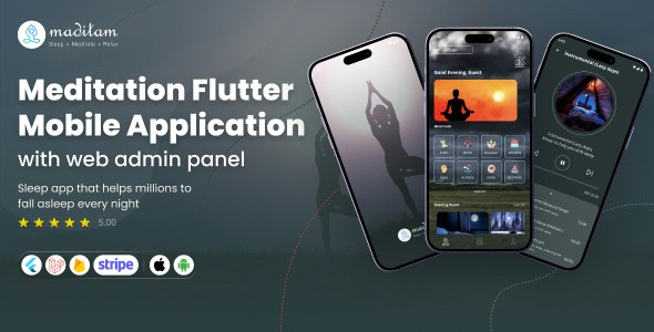 Maditam: Meditation App With Web admin | Daily Meditation App | Music App  Web admin Panel