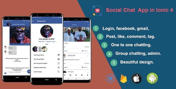 Social Chat – Ionic 5 Real-Time Firebase