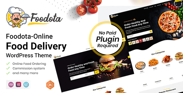 Foodota – Online Food Delivery WordPress Theme 1.0.9