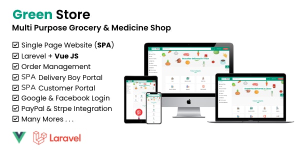 Green Store – Laravel & VUE Single Page Grocery Shop 2.0