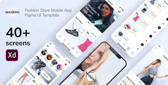 Manero – Fashion App XD UI Template