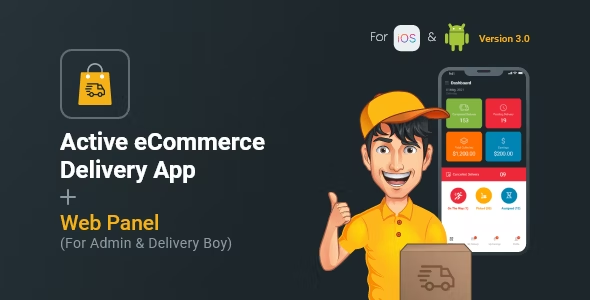 Active eCommerce Delivery Boy Flutter App 3.8