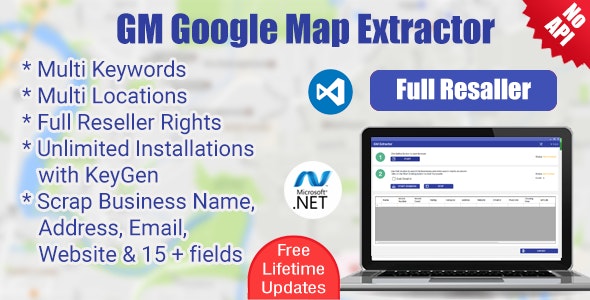 GM Google Map Extractor- Full Resaller Rights With License Key Generator