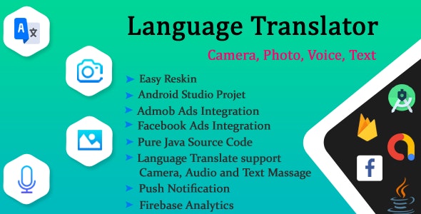 Language Translator Free, Camera, Voice, From Photos, Text Translate All