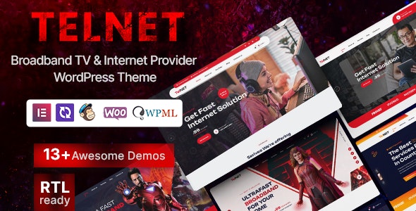 Telnet – Broadband TV  Internet Provider WordPress Theme