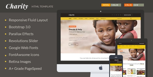 Charity – Nonprofit/NGO/Fundraising HTML Template