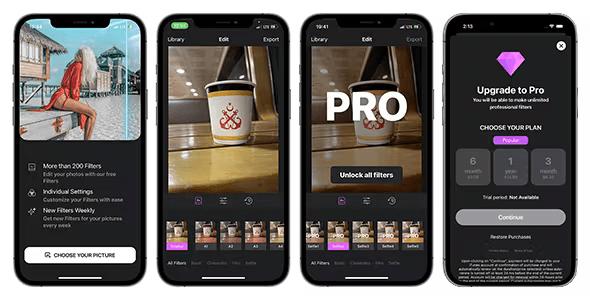 Pro Photo Filter App – iOS SwiftUI Full Application