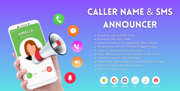 Caller Name and SMS Announcer