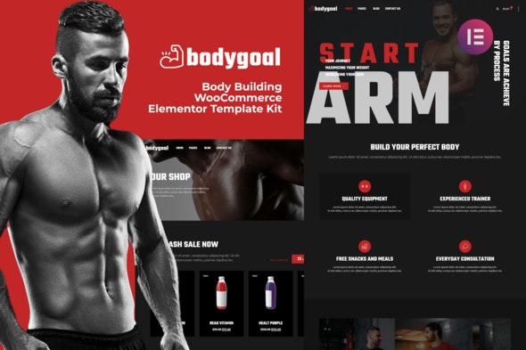 Body Goal – Body Building WooCommerce Elementor Template Kit