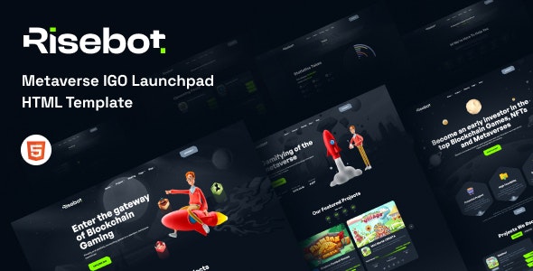 Risebot – Metaverse IGO Launchpad HTML Template