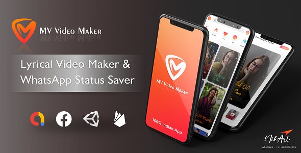 Lyrical Video Maker – MV video status creator, Whatsapp status saver, Admob, Fb, Unity ads app code