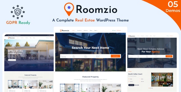 Roomzio – Real Estate WordPress Theme