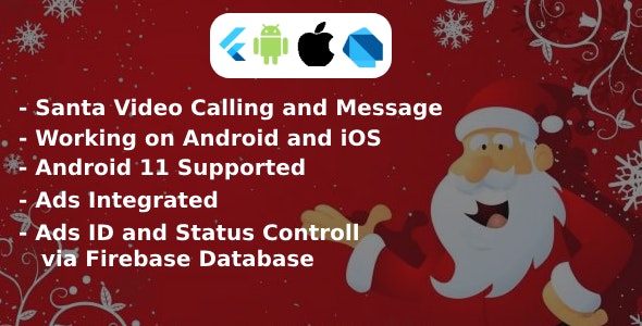 Santa Funny Video Call Prank – Admob Ads -Flutter(iOS  Android) – Ads Control Via Firebase Database