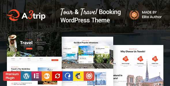 A3trip – Tours  Travels WordPress Theme 1.8