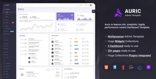 Auric Bootstrap Admin Template