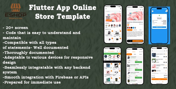 E-Shop – Vendor Shop Flutter App Online Store Template