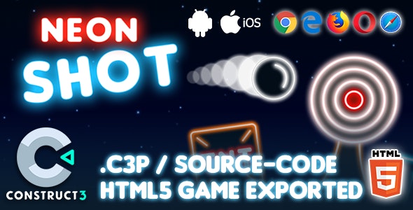 Neon Shot HTML5 Game – Construct 3 Source-code