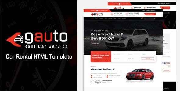 Gauto – Car Rental HTML Template