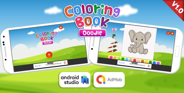 Coloring Book Doodle – Coloring Book Game Android Studio Project with AdMob Ads + Ready to Publish