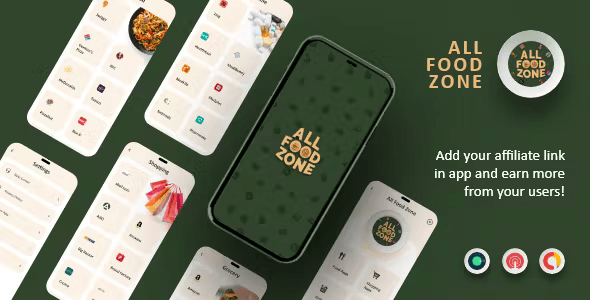 All In One Food Ordering App For Affiliate with AdMob Ads