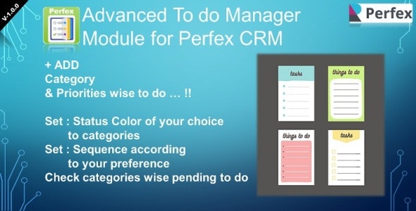 Advanced To do Manager Module for Perfex CRM 1.0.3