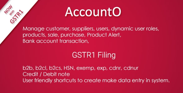 AccountO – Accounting & Inventory Management System ( GST Compliance )  3.2