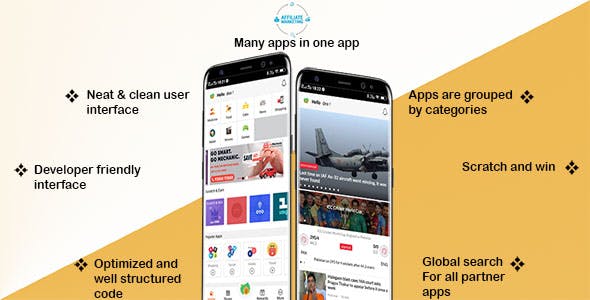 Affiliate Android App – All in One App – PHP Backend Included