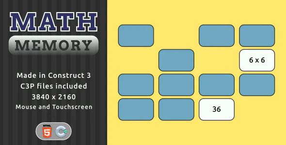 Math Memory – HTML5 Math game