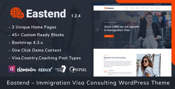 Eastend – Immigration Visa Consulting WordPress Theme 1.2.5