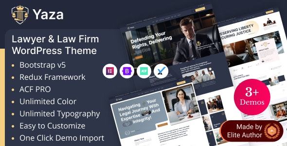 Yaza – Law Firm  Legal Services WordPress Theme