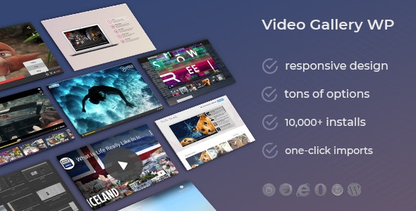 Video Gallery WordPress Plugin /w YouTube, Vimeo, Facebook pages