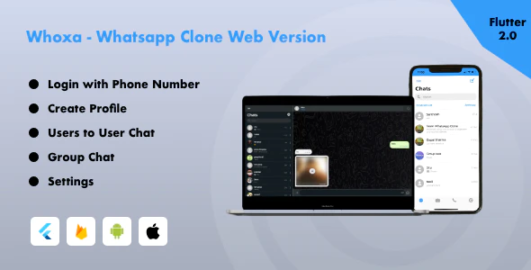 Whoxa Web – Whatsapp Chat Web App | Whatsapp web | Whatsapp web app with Admin Panel