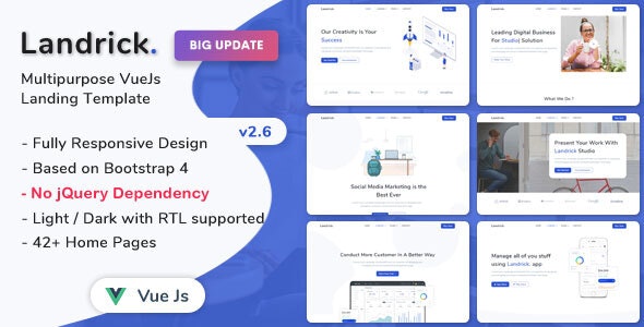 Landrick – VueJs Landing Page Template