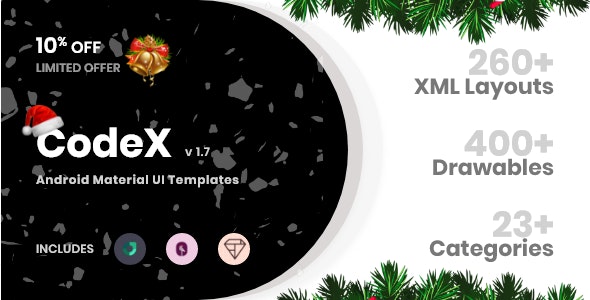 CodeX – Android Material UI Templates