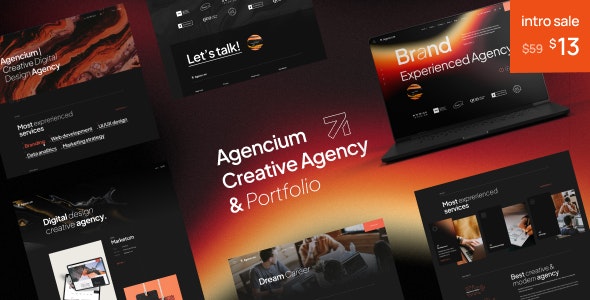 Agencium | Creative Agency  Portfolio WordPress Theme