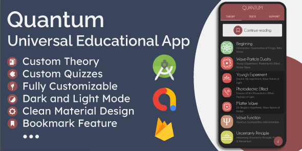 Universal Offline Educational App – Theory (eBook) & Quizzes