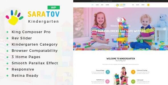 Saratov – Day Care  Kindergarten School WordPress Theme