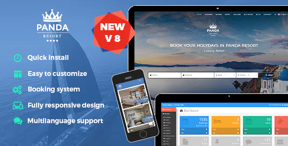 Panda Resort 8 – CMS for Single Hotel – Booking System 8.1.5