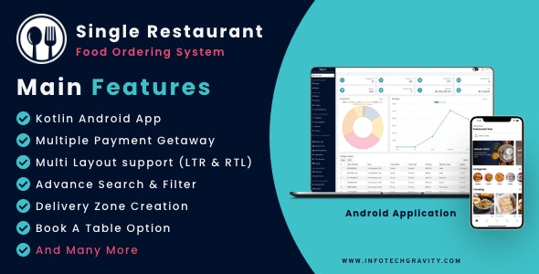 Single Restaurant – Android User  Delivery Boy Apps With Laravel Admin Panel