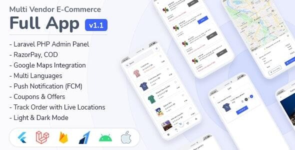 EMall – Multi Vendor E-Commerce (Laravel + Flutter) + Delivery