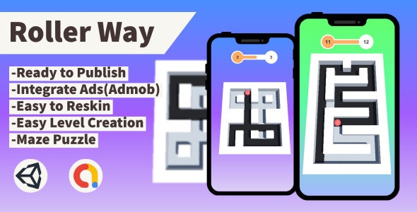 Roller Way (Unity+Admob+Android+IOS)